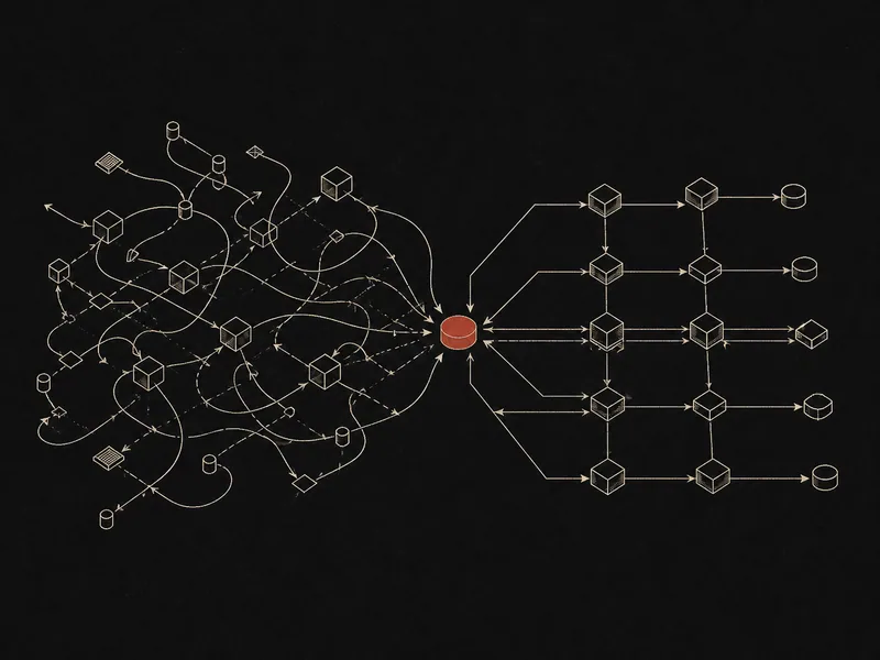 Diagrama de automação: caos transformado em fluxo estruturado